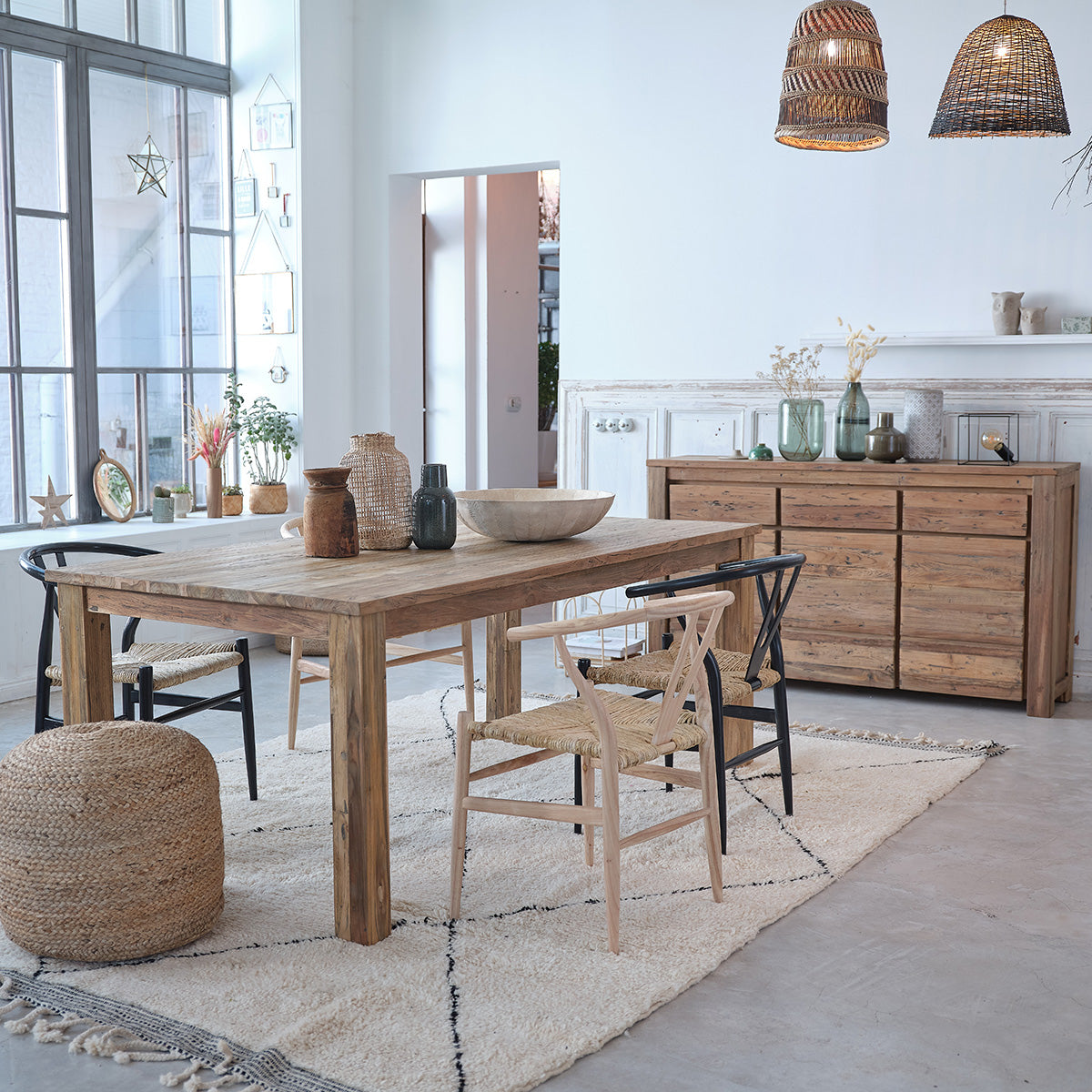 CARGO - Kommode aus massivem recyceltem Teakholz 160 cm