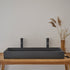 Lavabo in cemento nero 100x37 cm