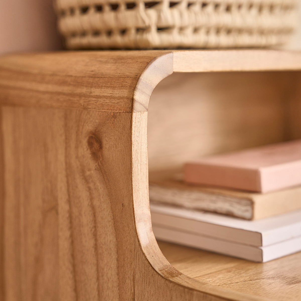 FIFTIES - Scrivania in mindi massello 90 cm