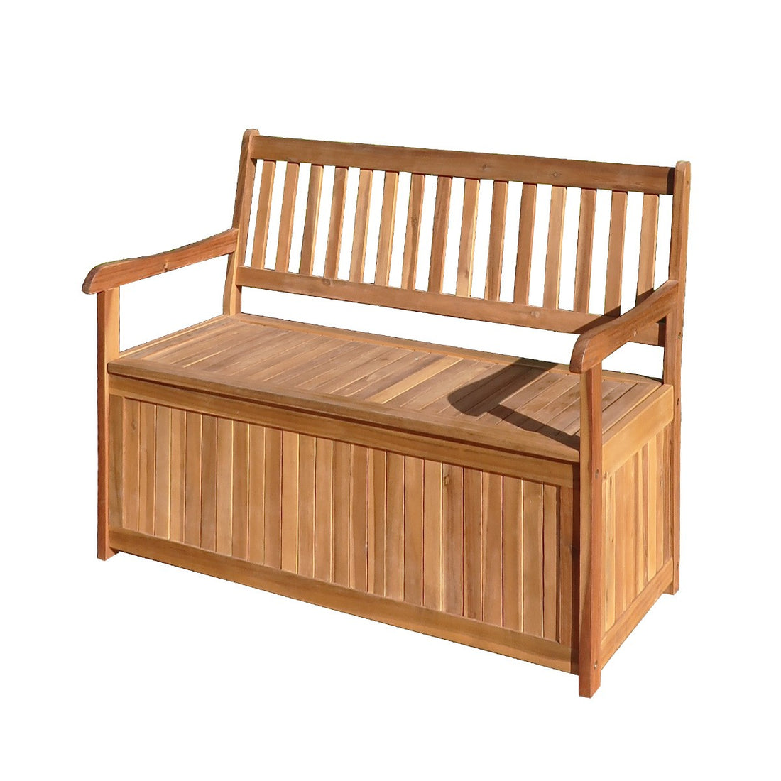 HANOÏ - Banc de jardin coffre en acacia massif 120 cm