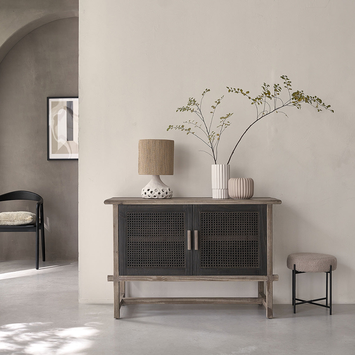 JUNKO - Credenza in legno massello riciclato 120 cm