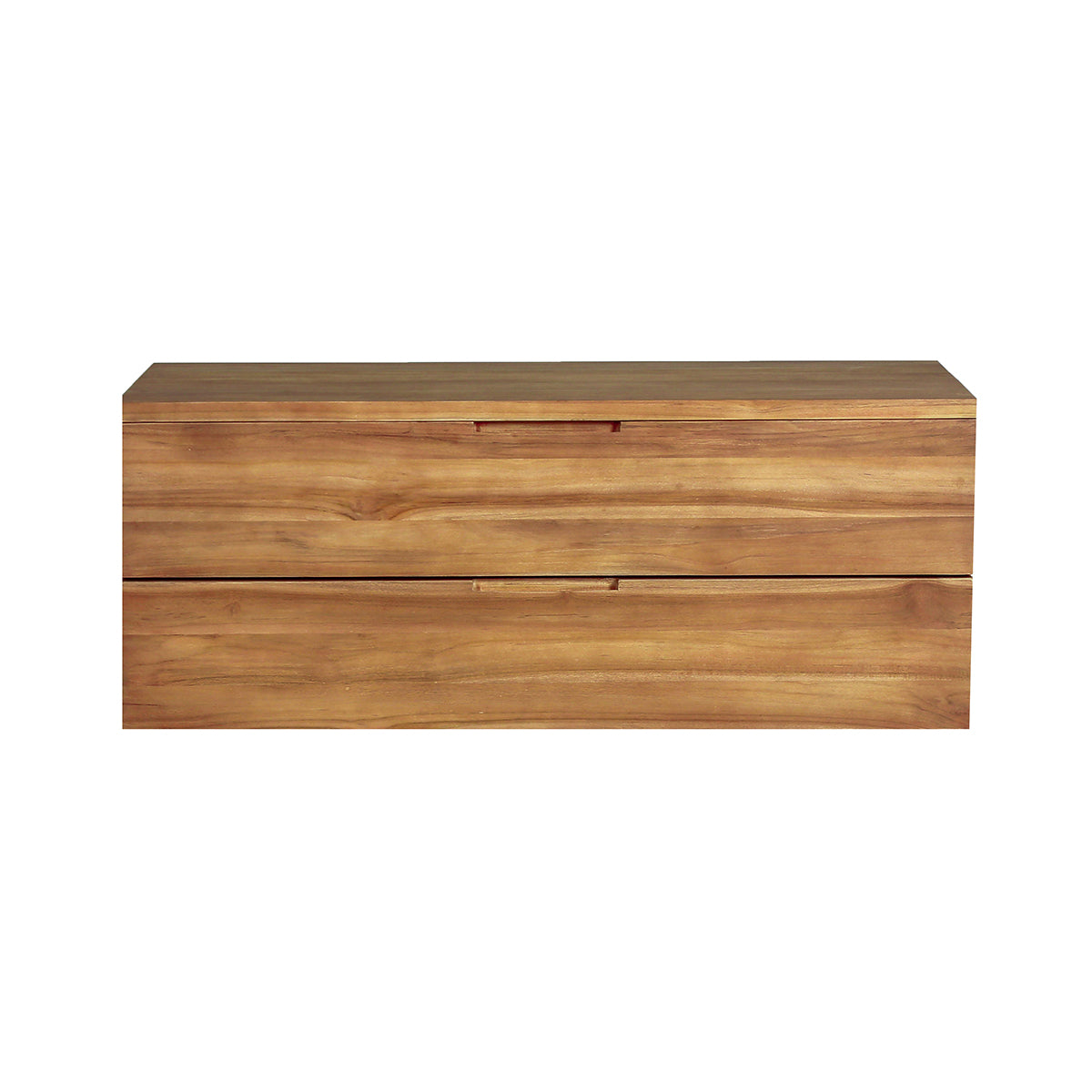 MAË - Hängender Waschtischunterschrank aus massivem Teakholz 115 cm