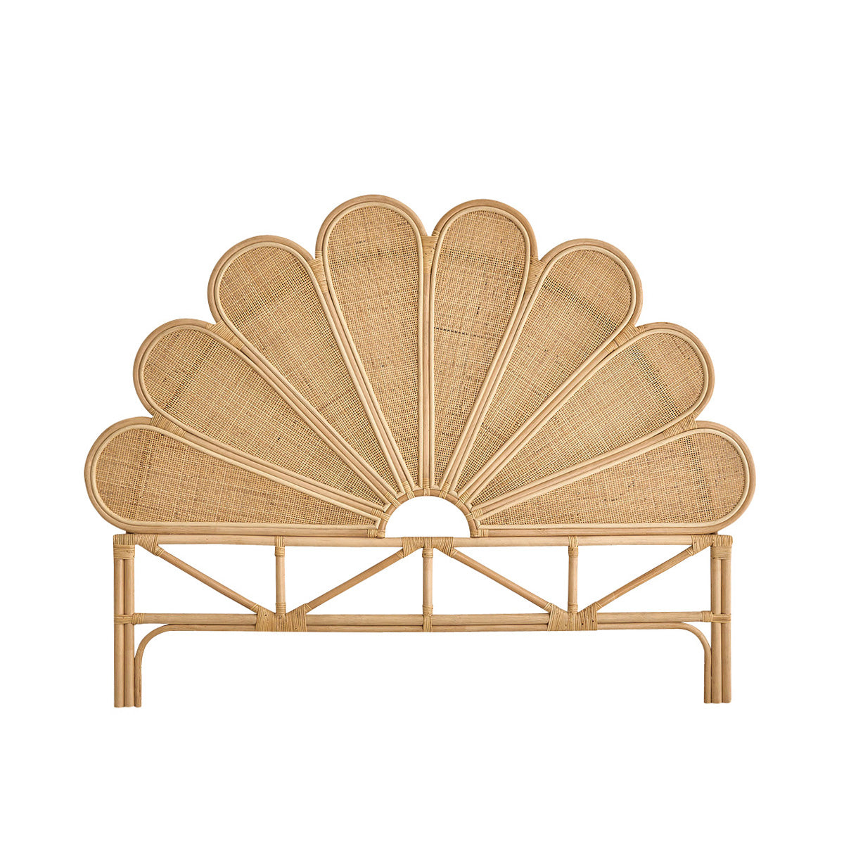 ROMY - Kopfteil aus Rattan und mit Rohrgeflecht 160 cm