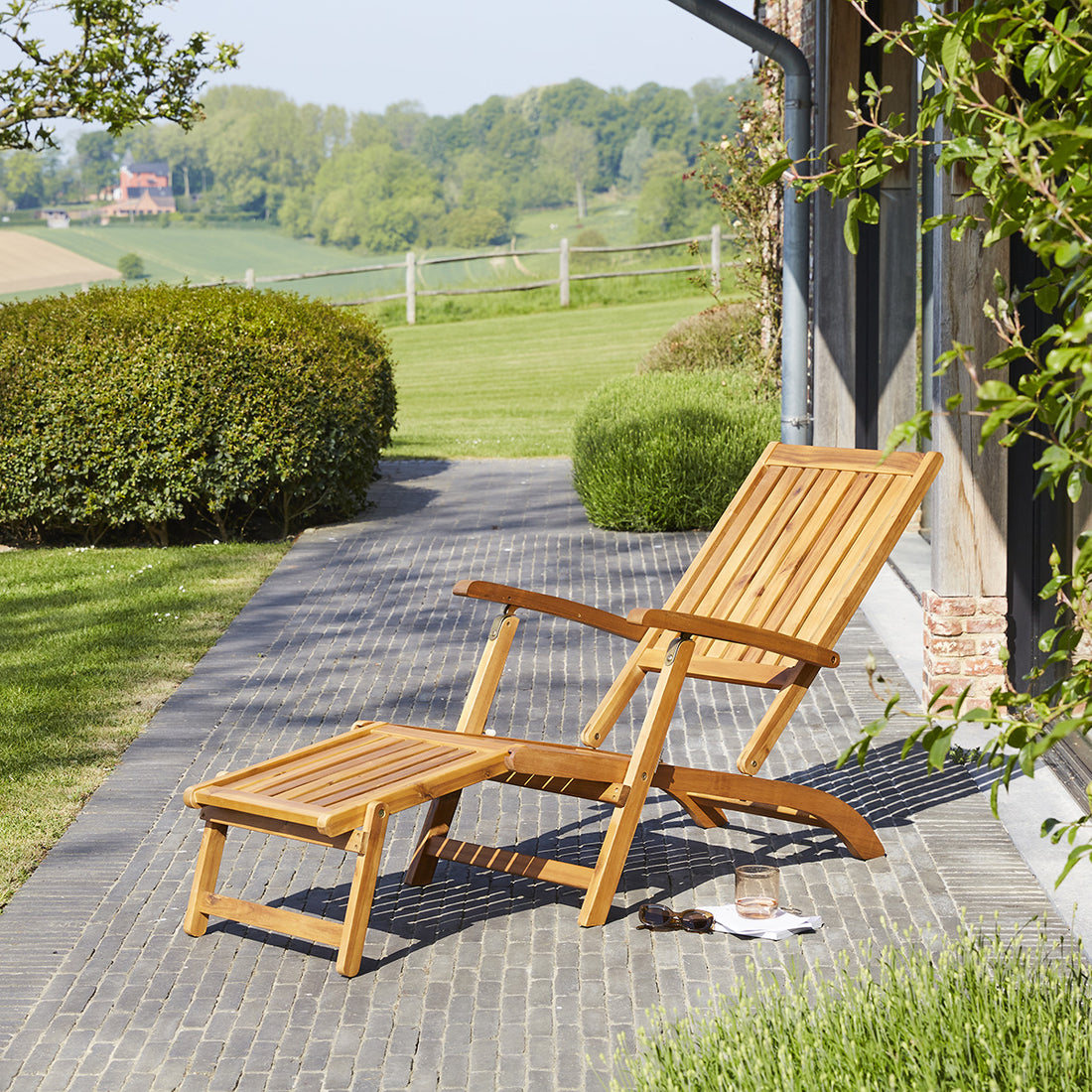 HANOÏ - Lettino in acacia massello