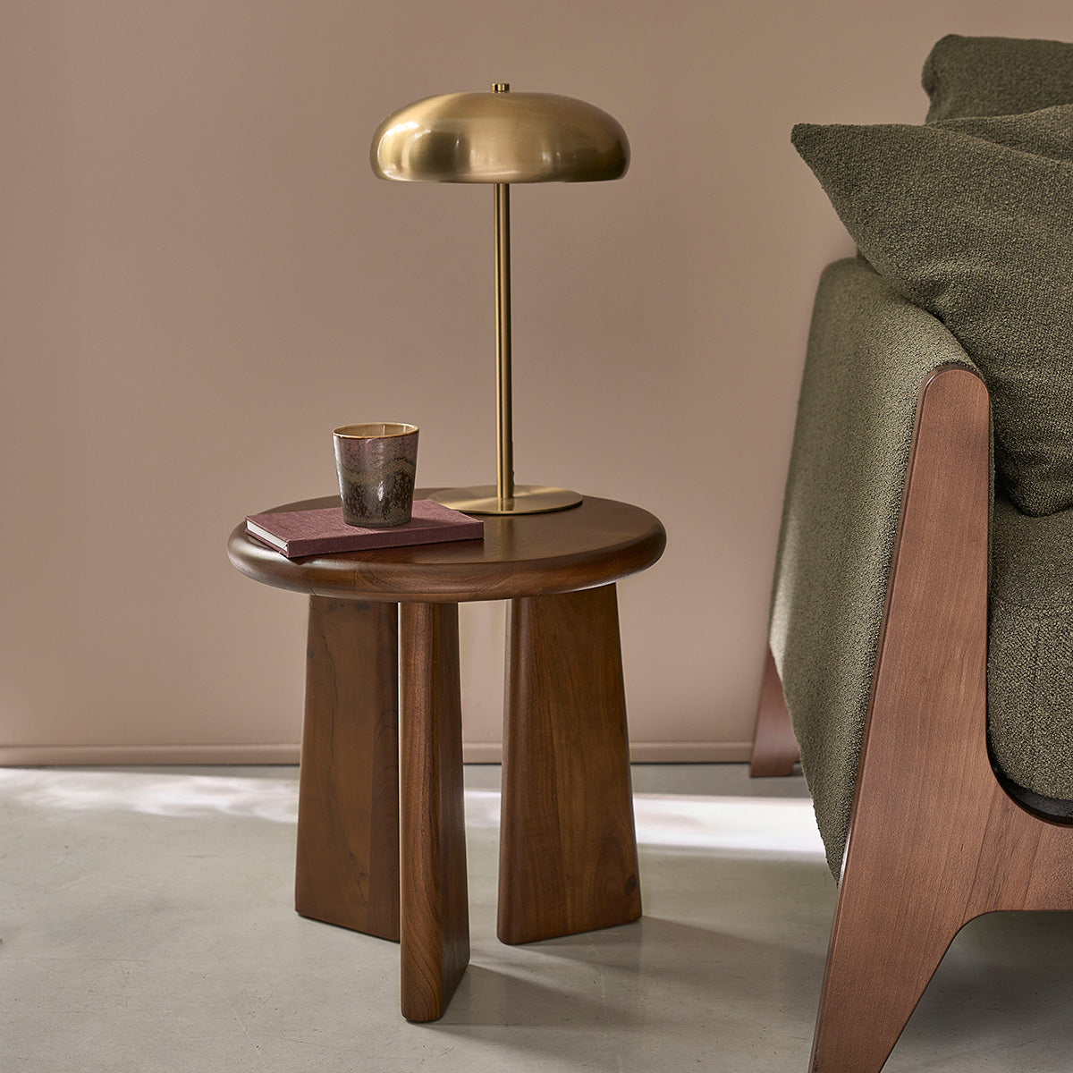 ANNA - Beistelltisch aus Akazienholz, rund