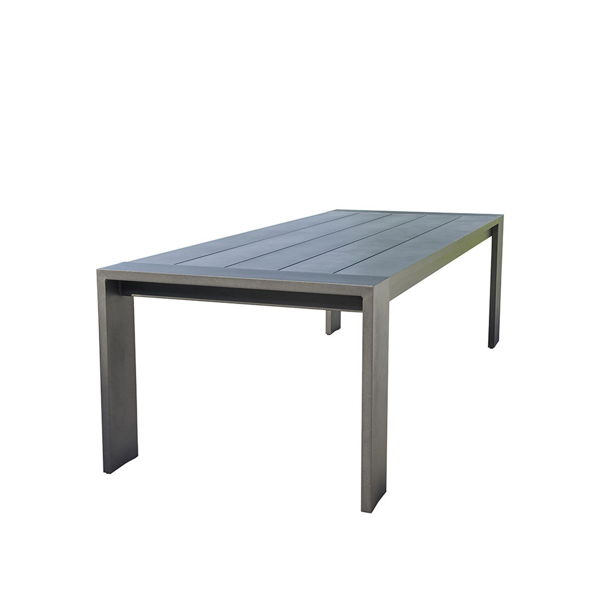 IBIZA - Table de jardin en aluminium noir 8 pers.