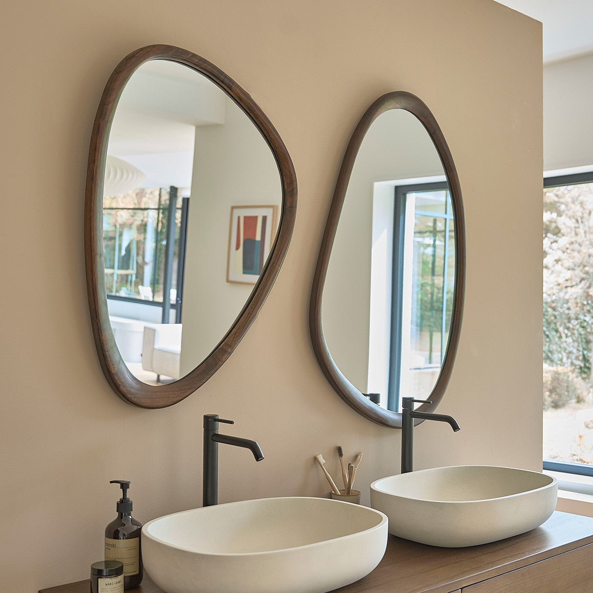 VINTAGE - Spiegel aus massivem Mindi 75 cm