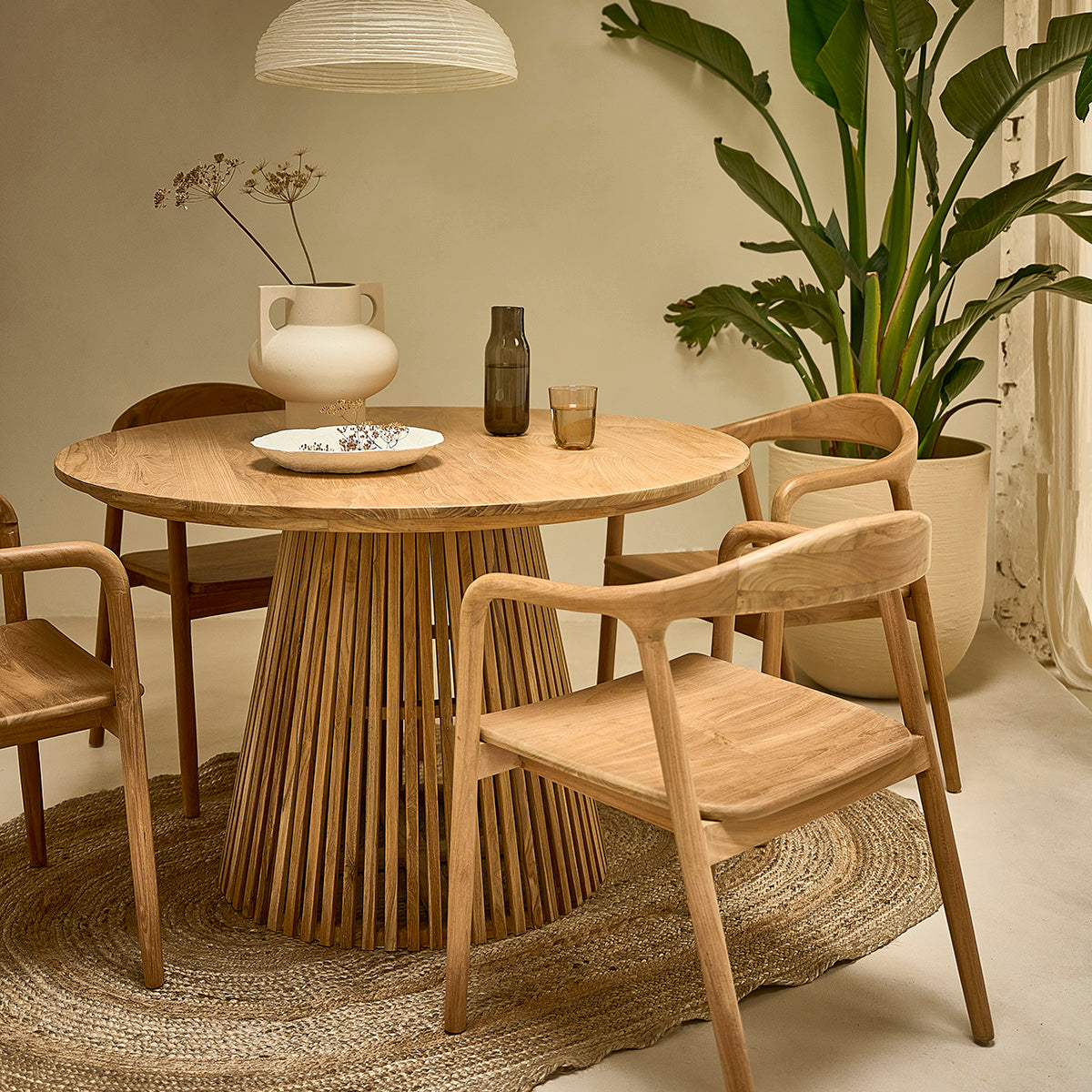 AMBRE - Set di 2 sedie  in teak massello