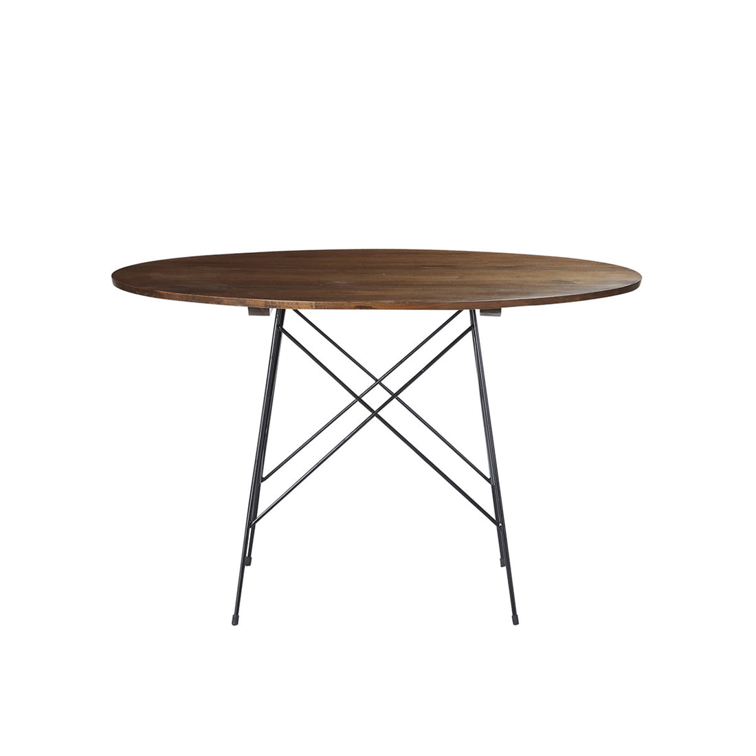 MILO - Table en mindi massif finition noyer 4 pers.