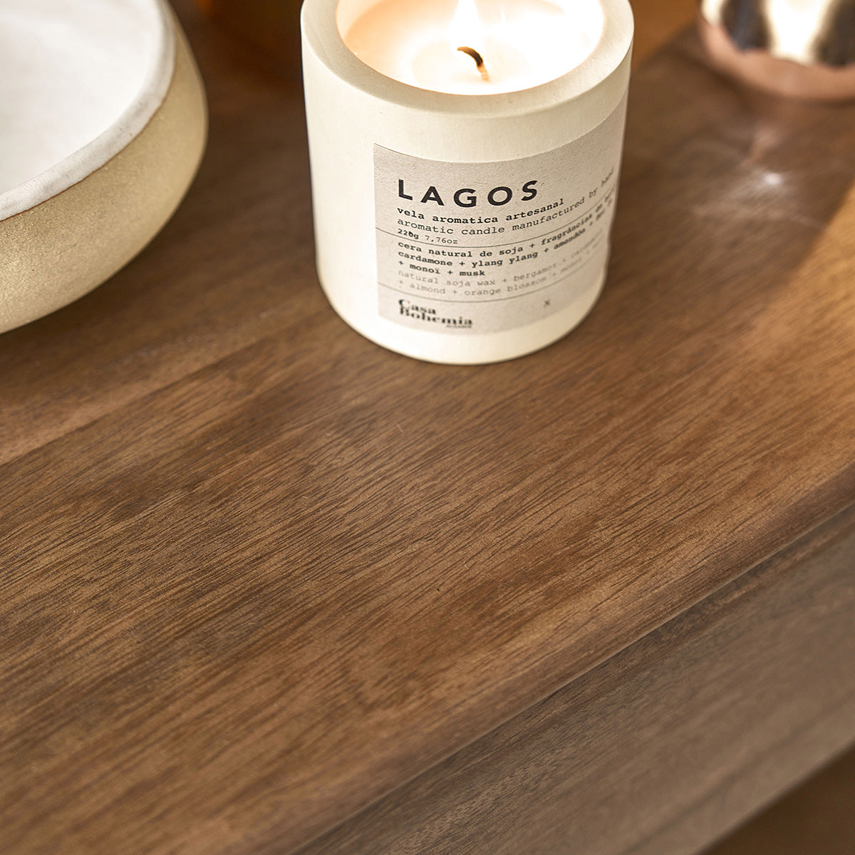 SOFIA - Console in legno massello di mango, 120 cm
