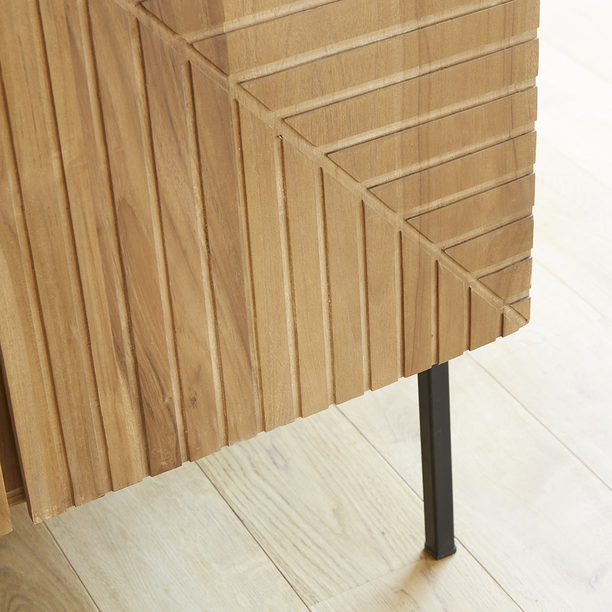 PORTLAND - Armoire en teck massif 100 cm