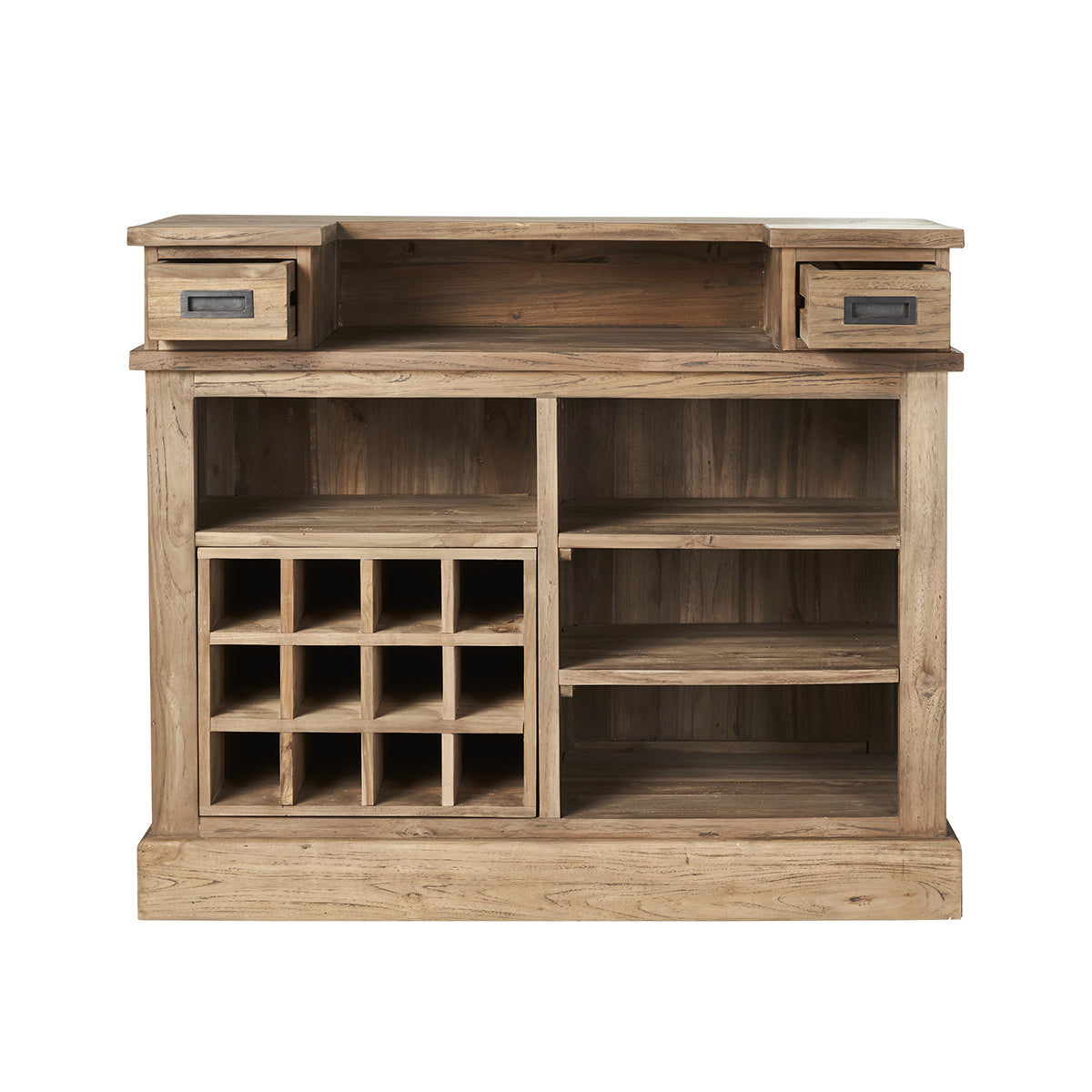 CARGO - Bar aus massivem recyceltem Teakholz 120 cm