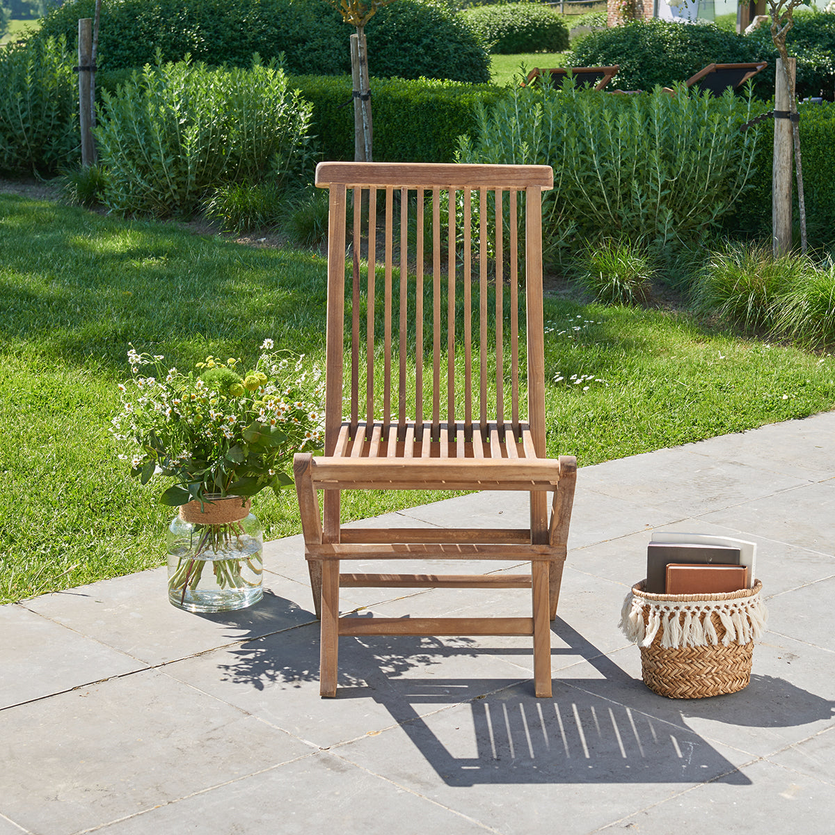 BALI - Sedia da giardino pieghevole in teak massello oliato (set di 4)