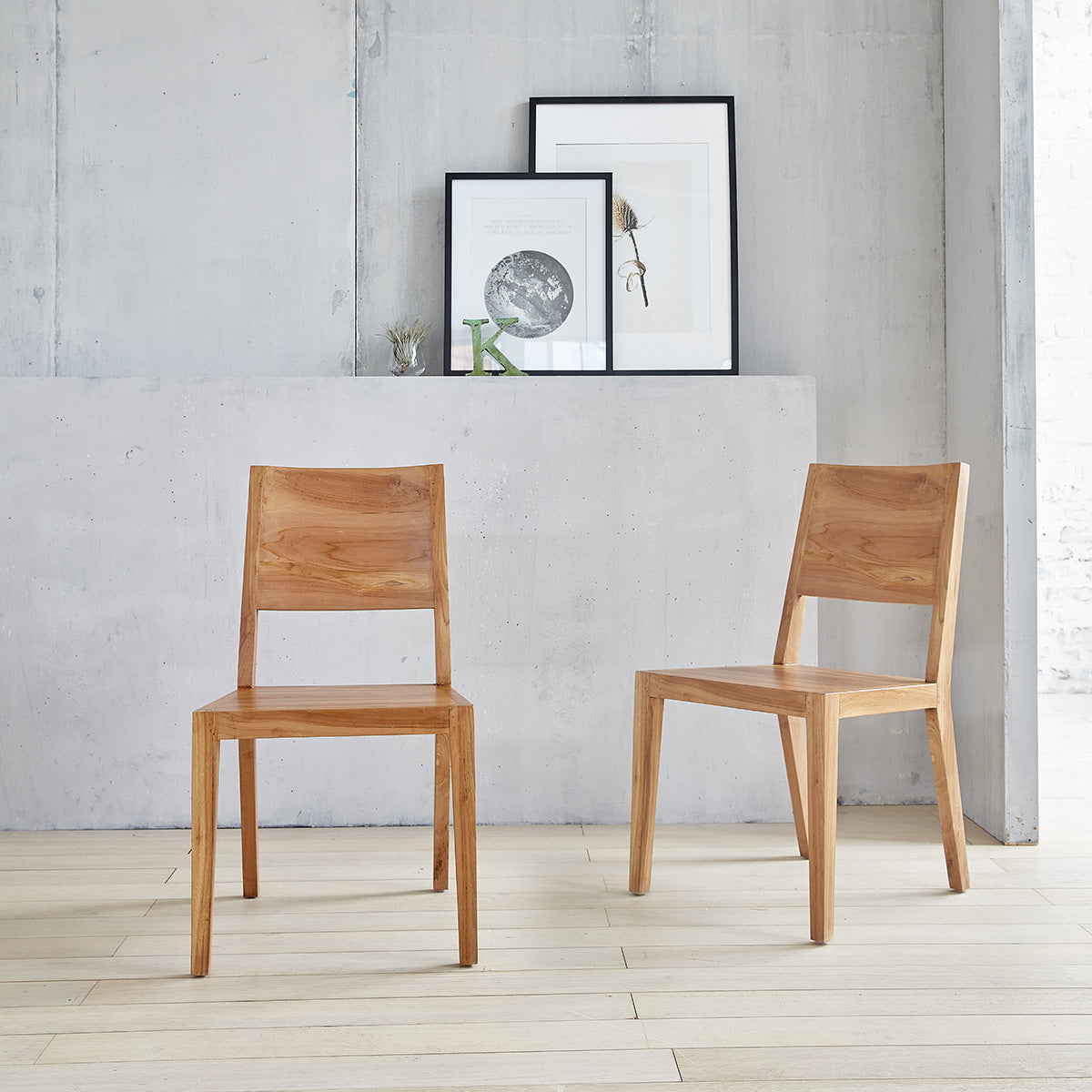 TRISTAN - Sedia in teak massello