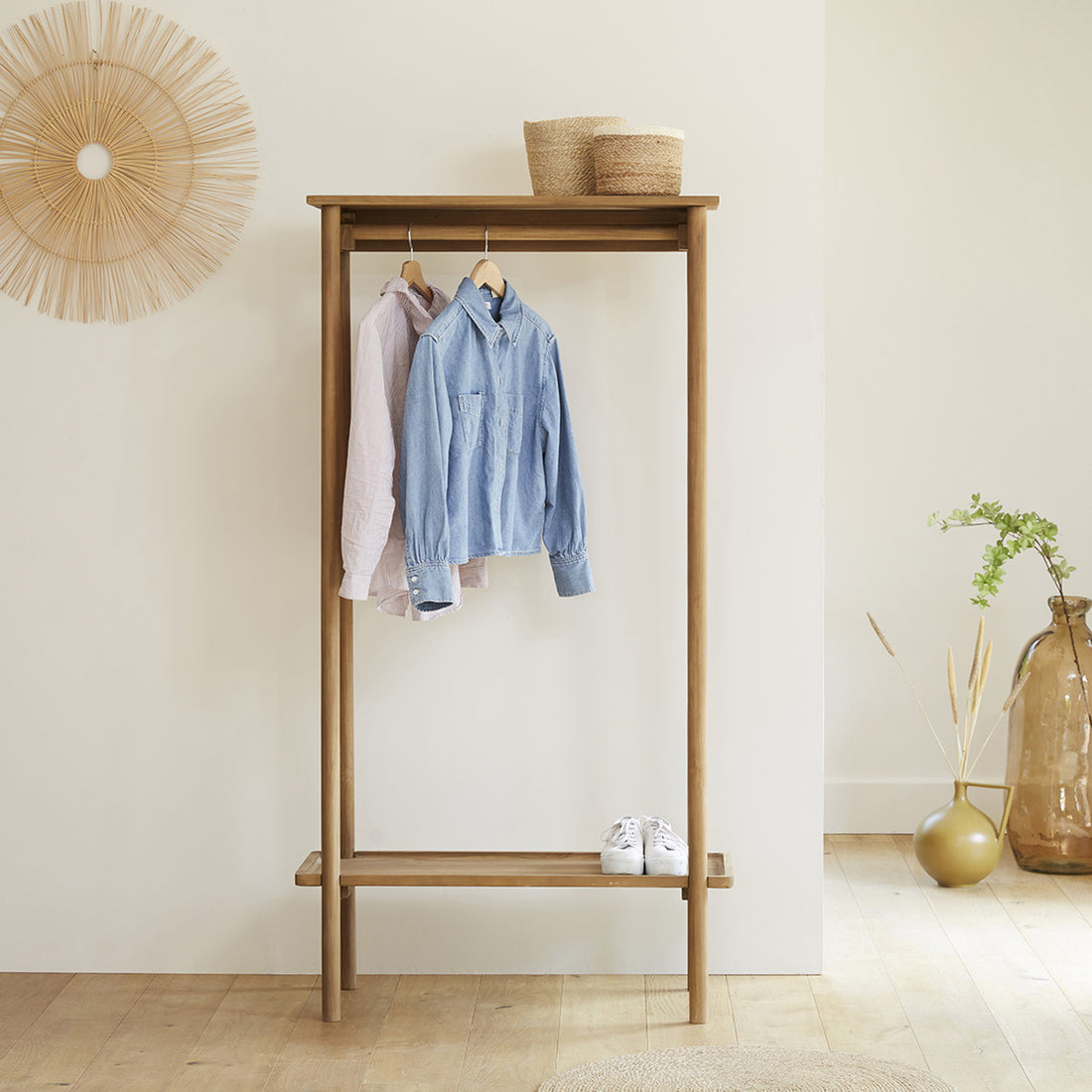 BOSTON - Appendiabiti da 85 cm in teak massello