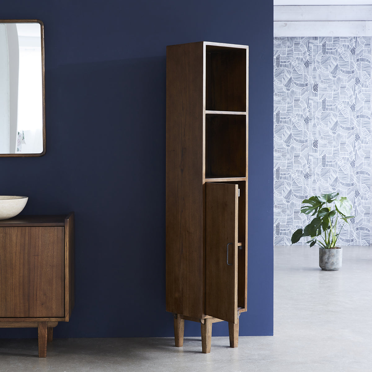 VINTAGE - Colonna da bagno in massello mini 170 cm