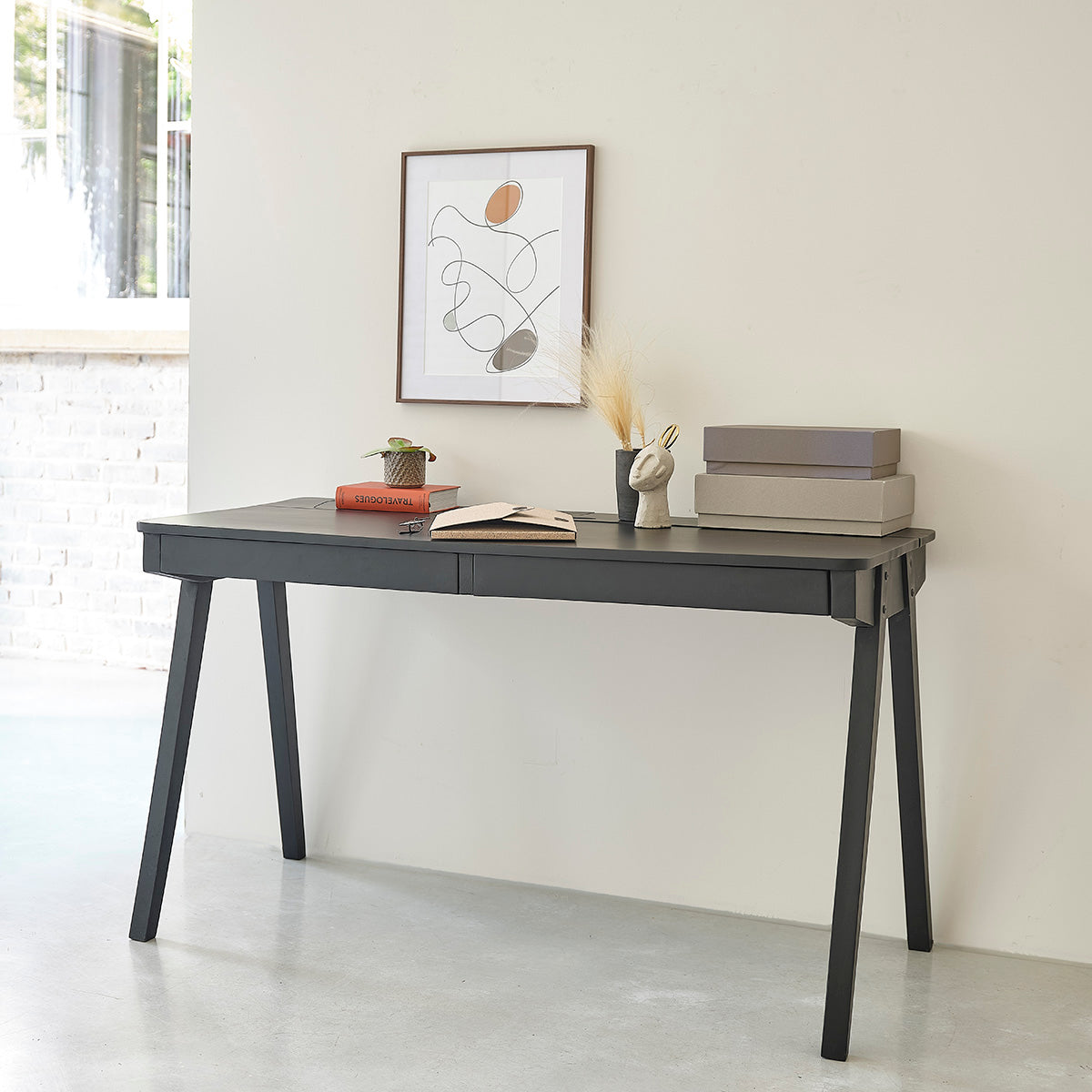 GLASGOW - Scrivania in legno di mango massello 130 cm