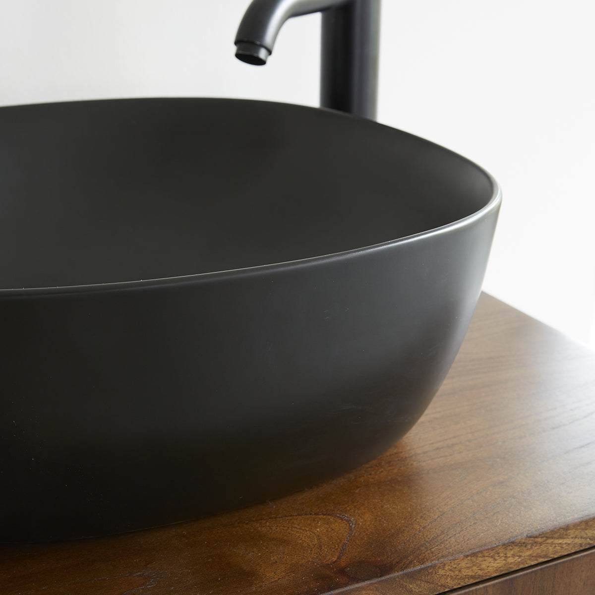 IRIS - Lavabo in cemento nero Ø41 cm