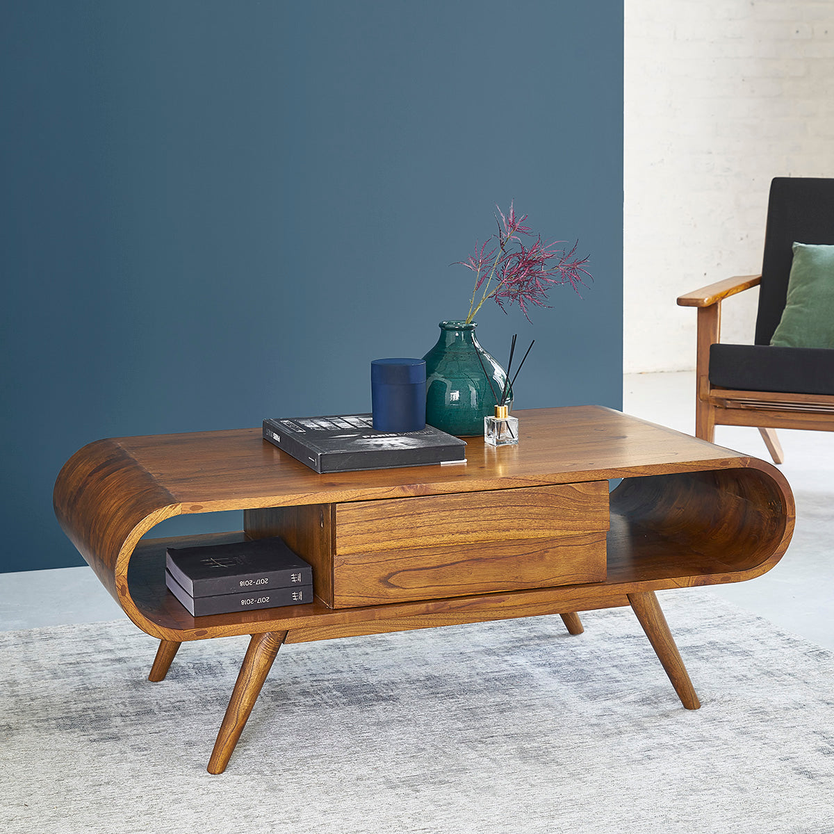 APOLLINE - Table basse en mindi massif 120 cm