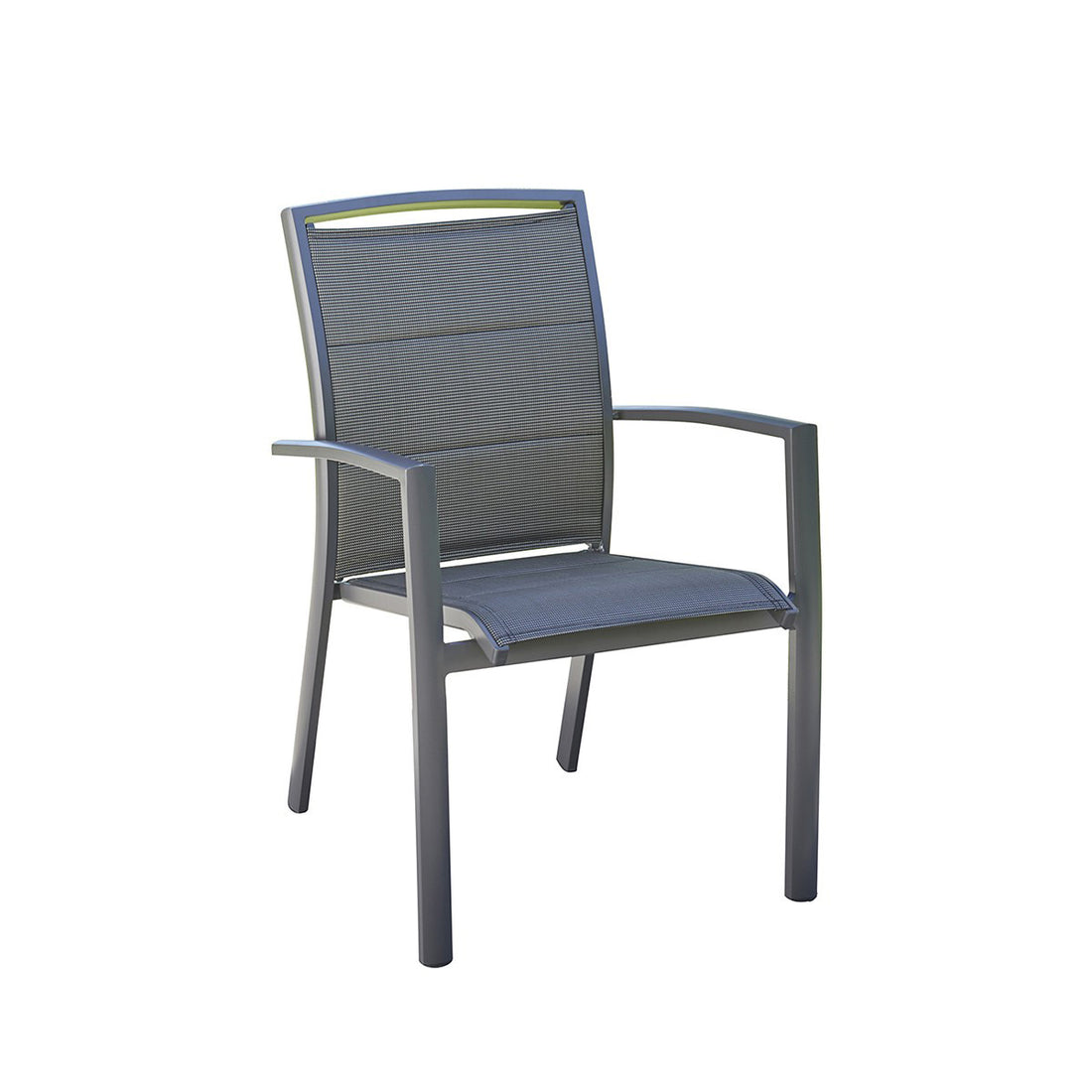 MODULO - Gartensessel aus Aluminium und grauem Textilene