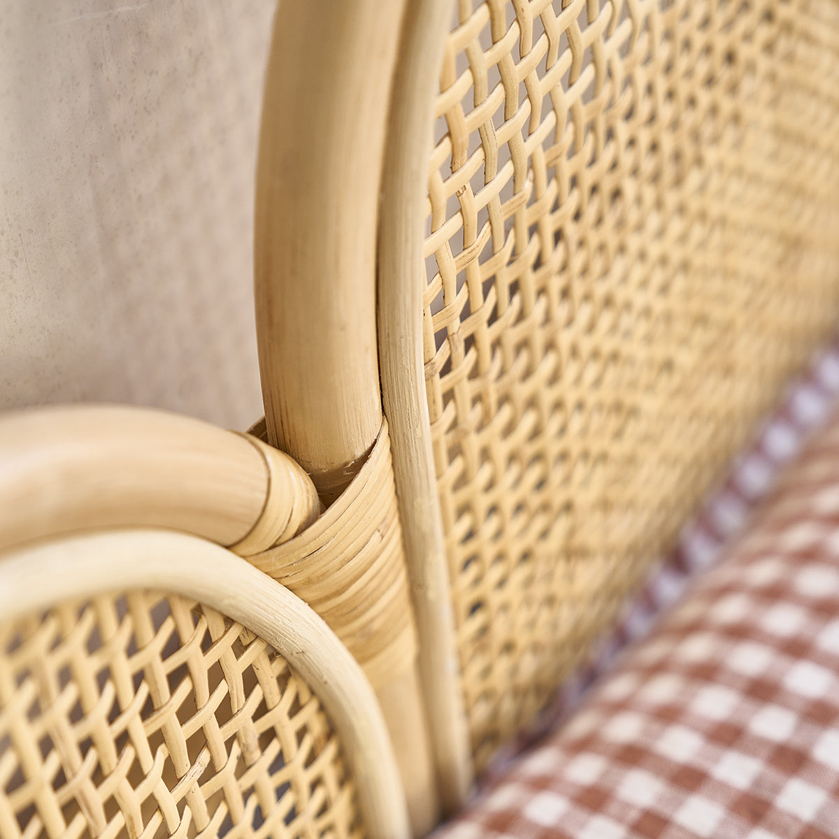 JANE - Kopfteil aus Rattan und Rohrgeflecht 160 cm