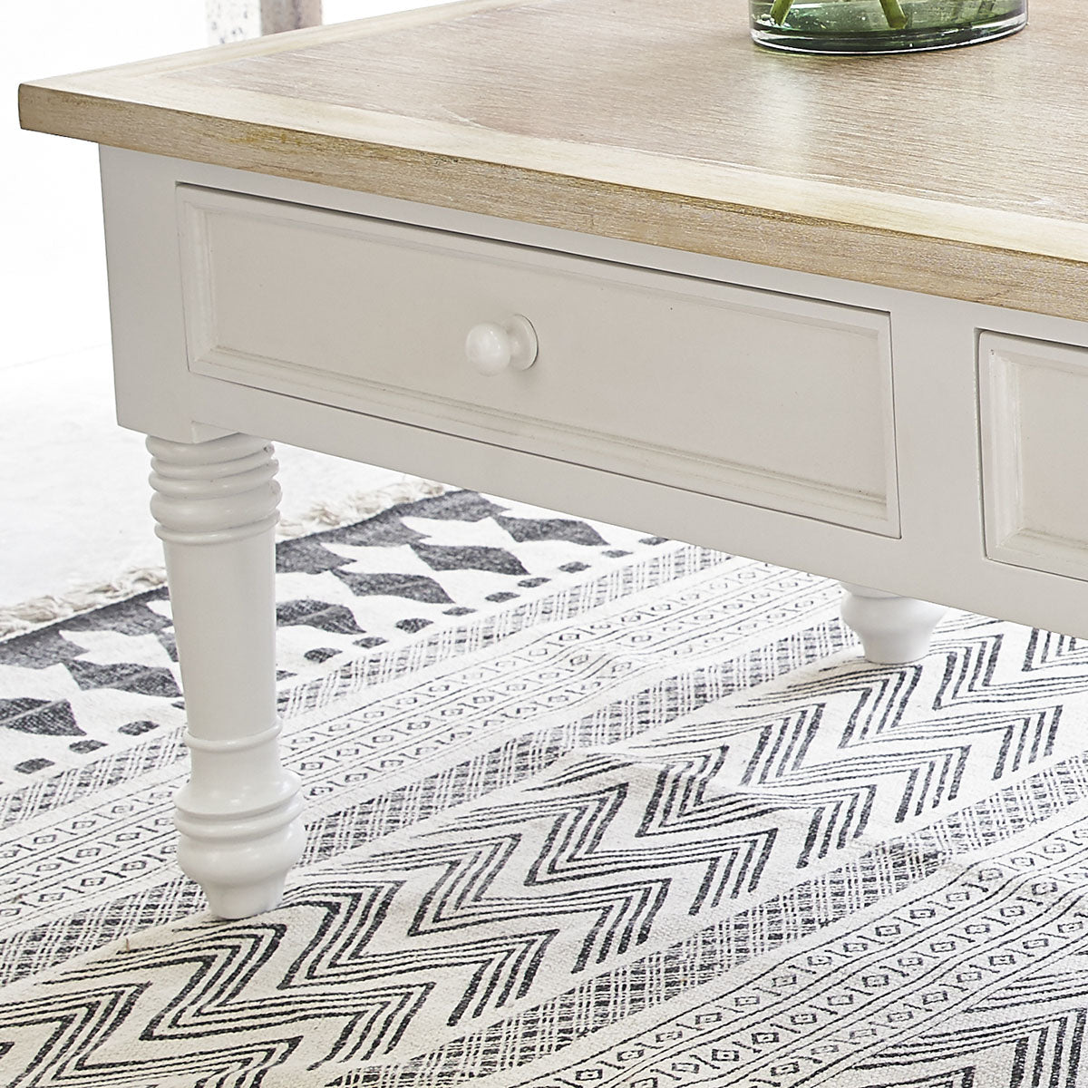 LONDRES - Table basse en acajou massif 130 cm