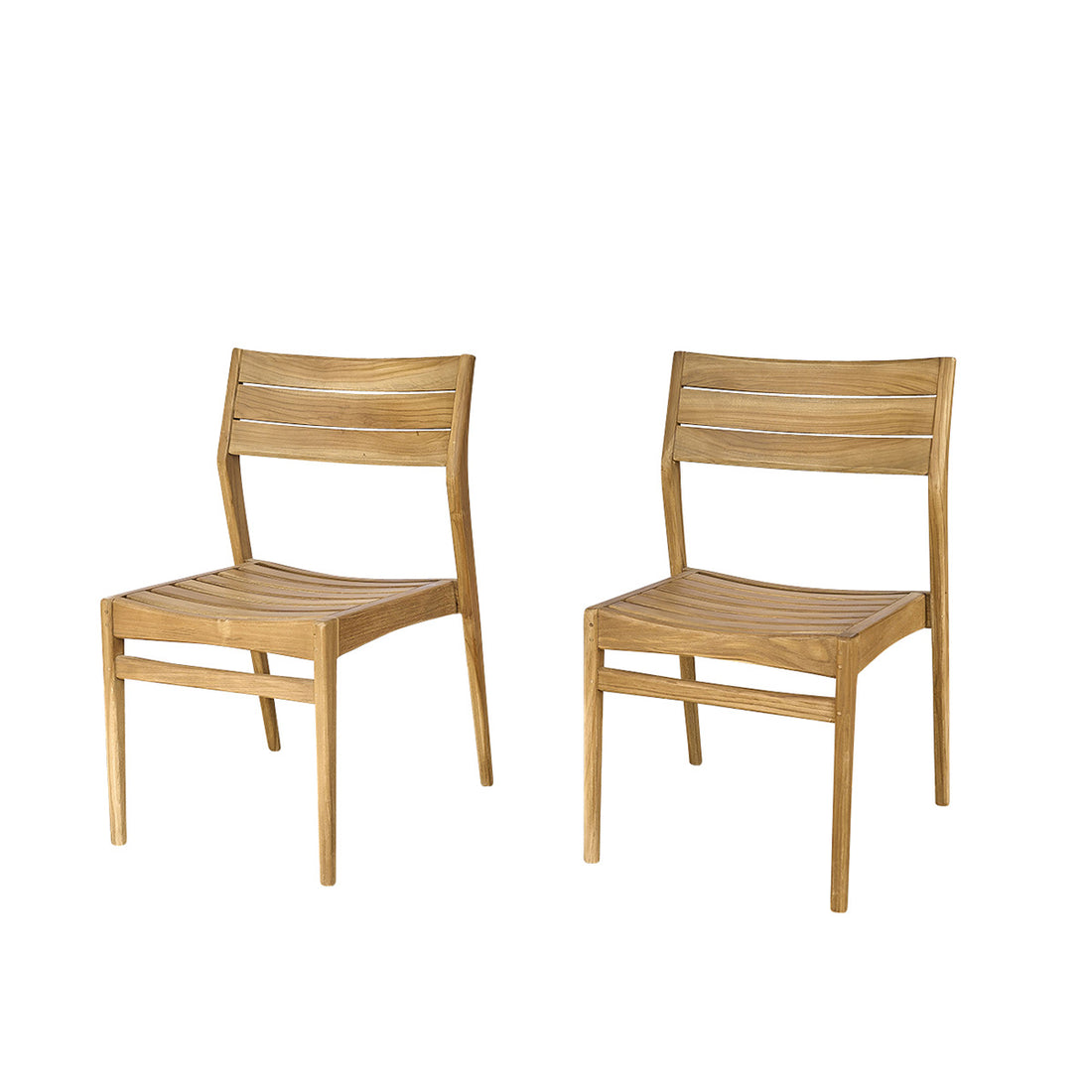APRIL - Chaise de jardin en teck massif (lot de 2)