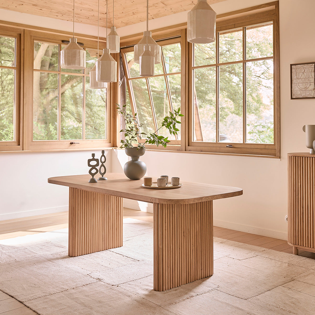 COLINE - Table en teck massif 6 pers.