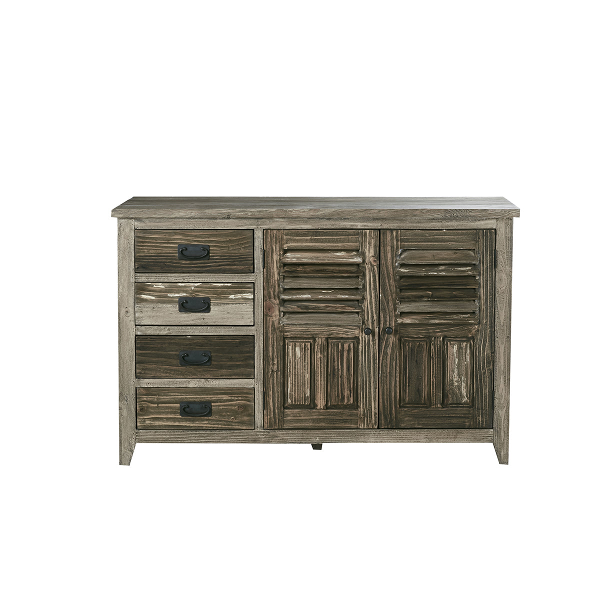 VICTOR - Credenza in legno massello riciclato 140 cm