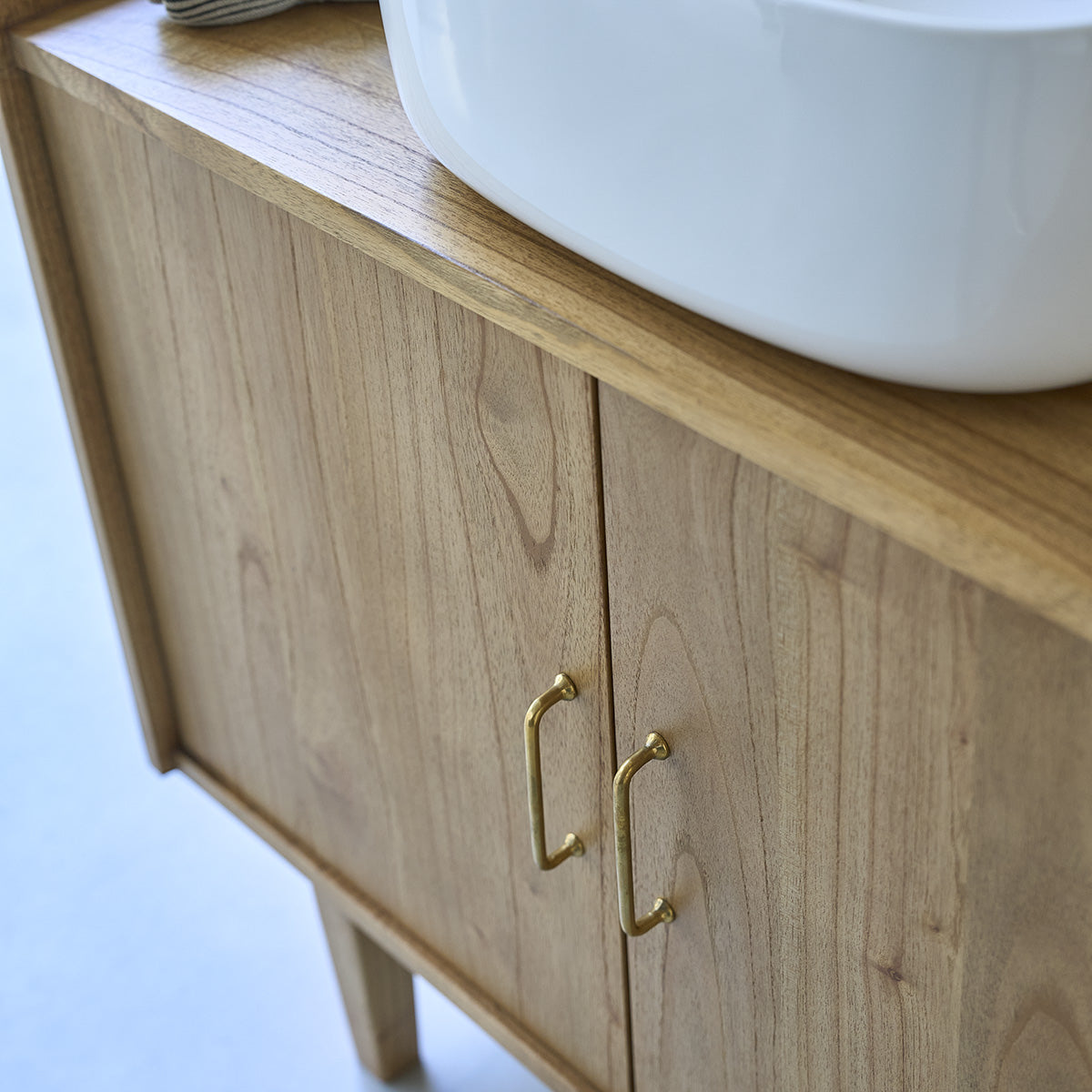 FIFTIES - Mobile per lavabo in mindi massello 90 cm