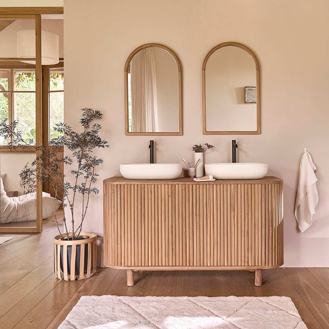 COLINE - Mobile da 140 cm in teak massello