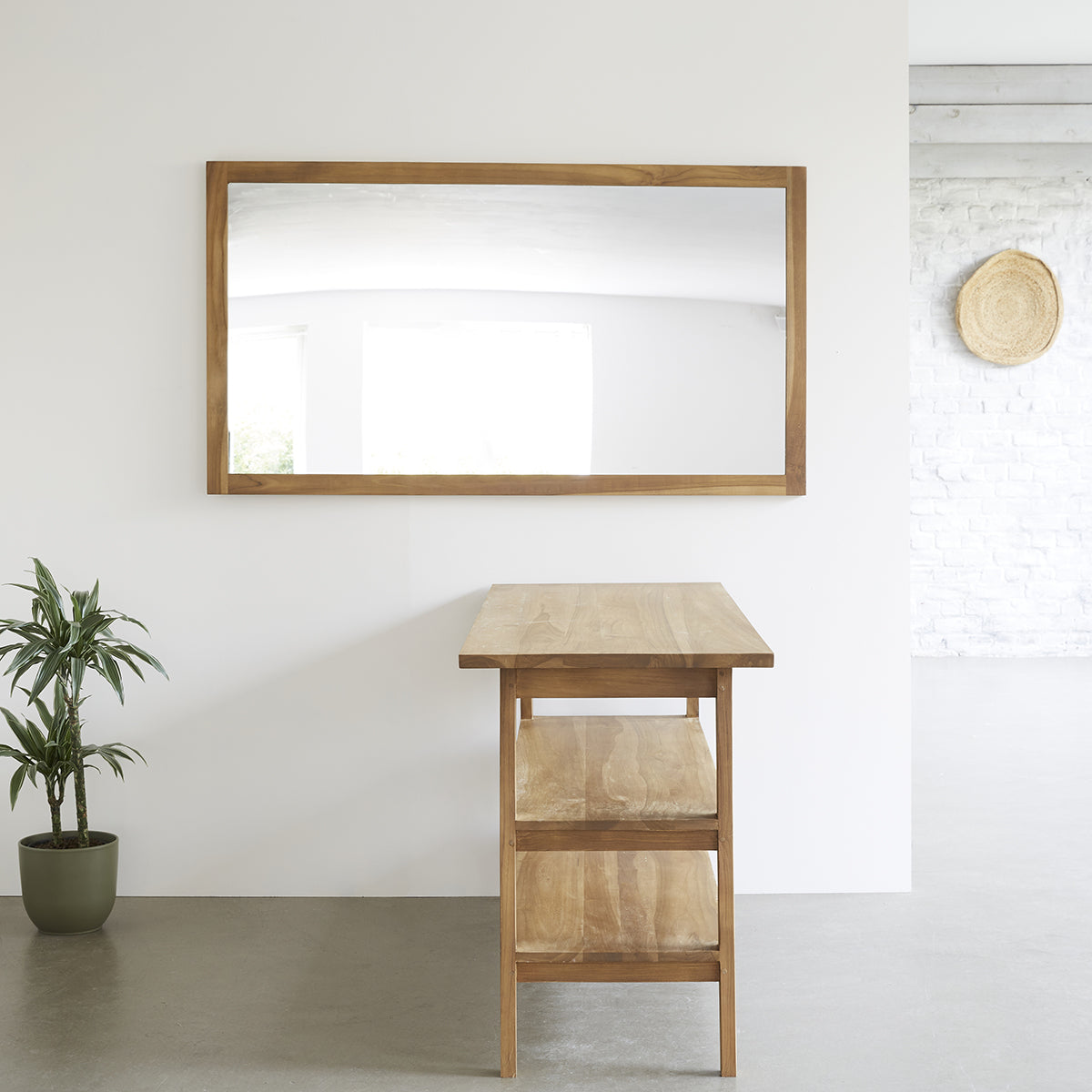 SARA - Mobile da bagno in teak massello 2 tavole 150 cm