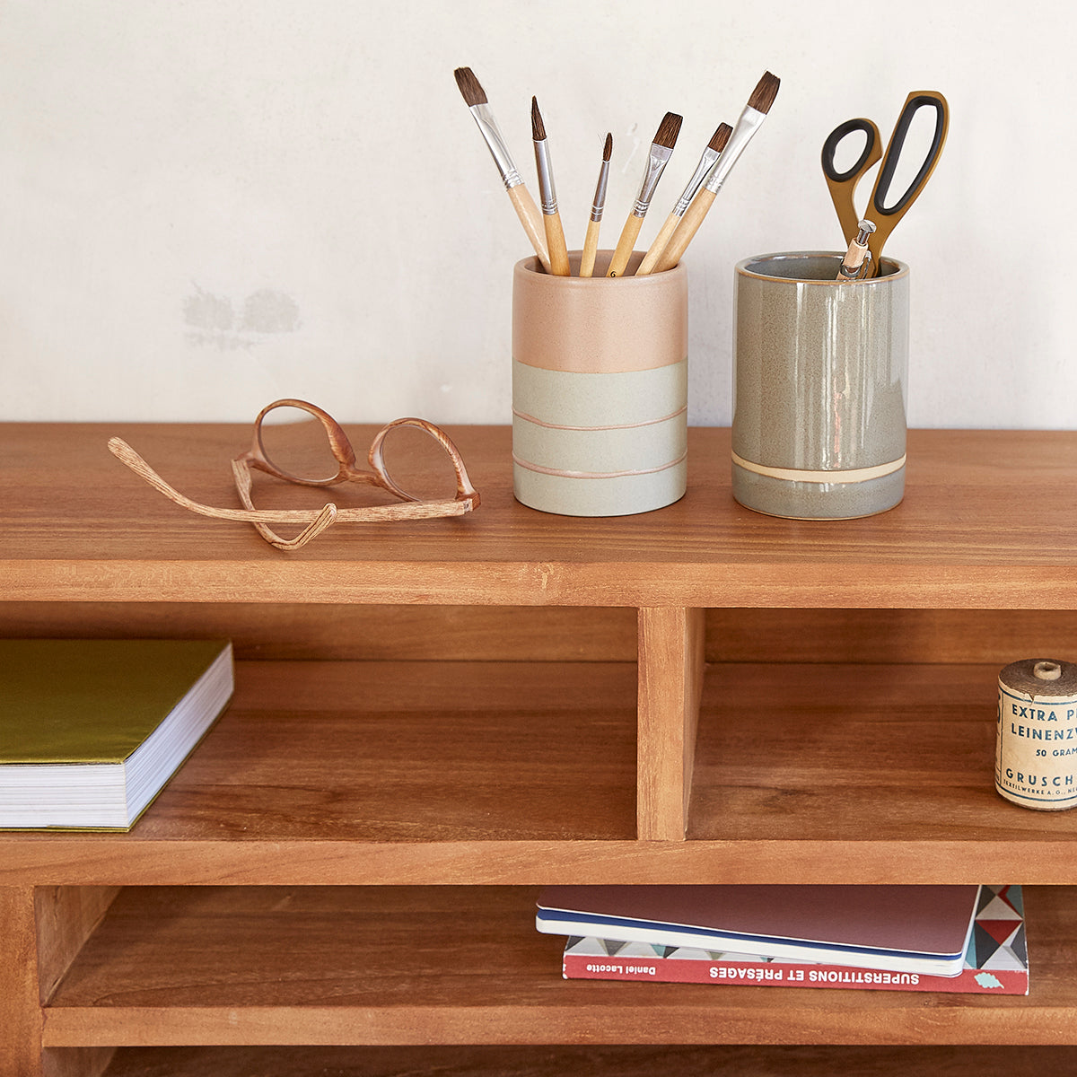 ISAURE - Scrivania in teak massello 110 cm