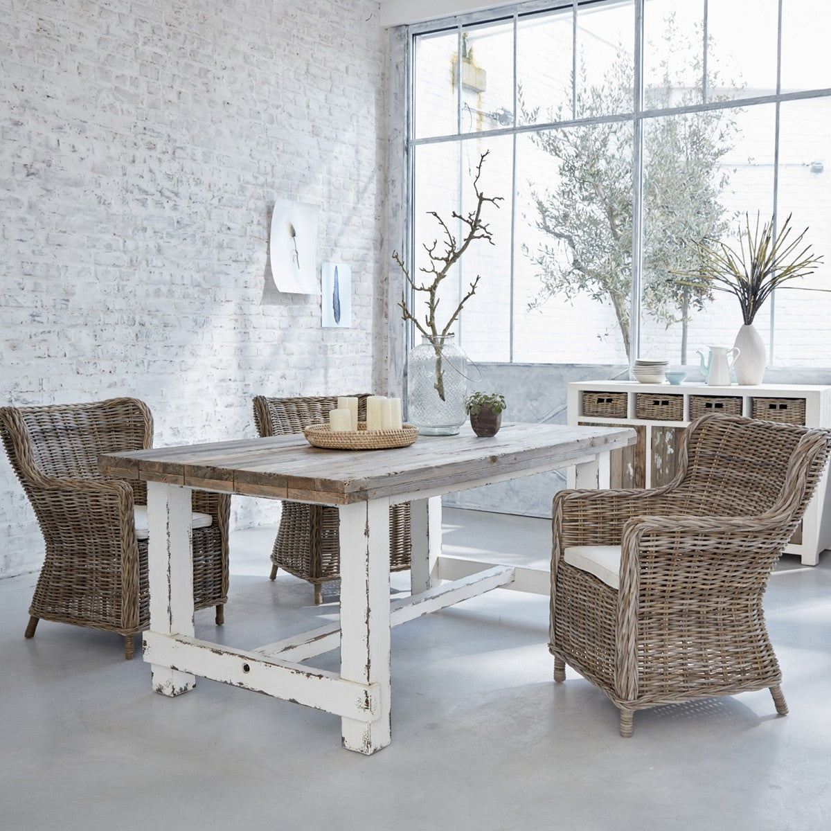 ATLANTIC - Table en bois recyclé massif 8 pers.
