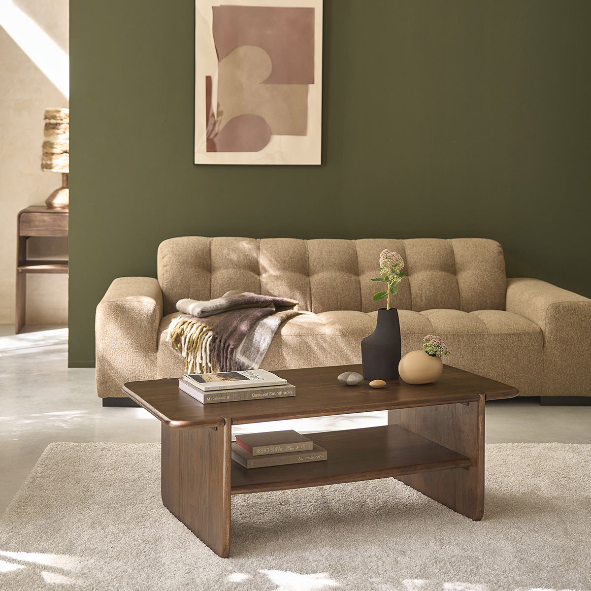 SOFIA - Table basse en manguier massif 120 cm