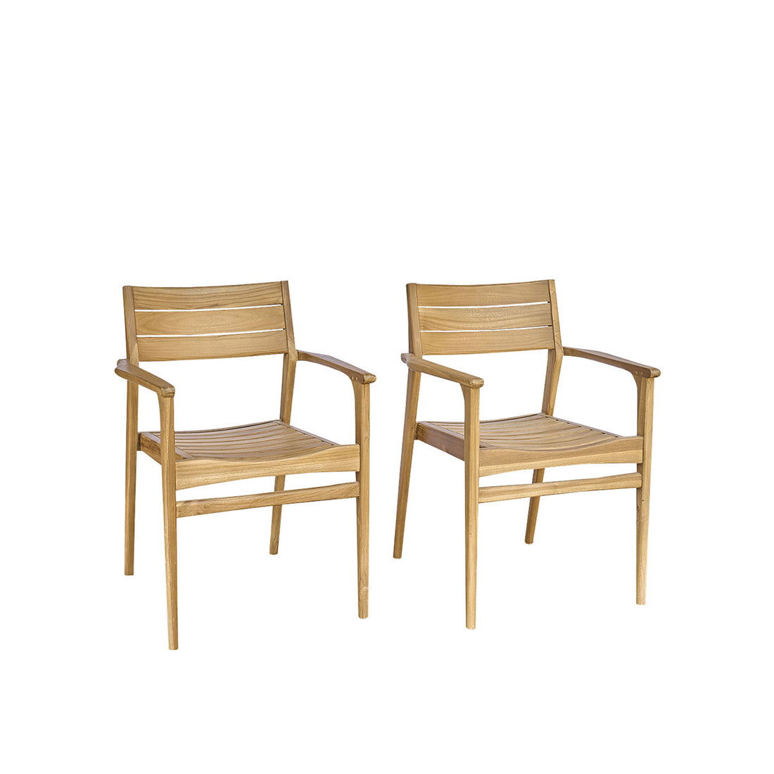 APRIL - Fauteuil de jardin en teck massif (lot de 2)