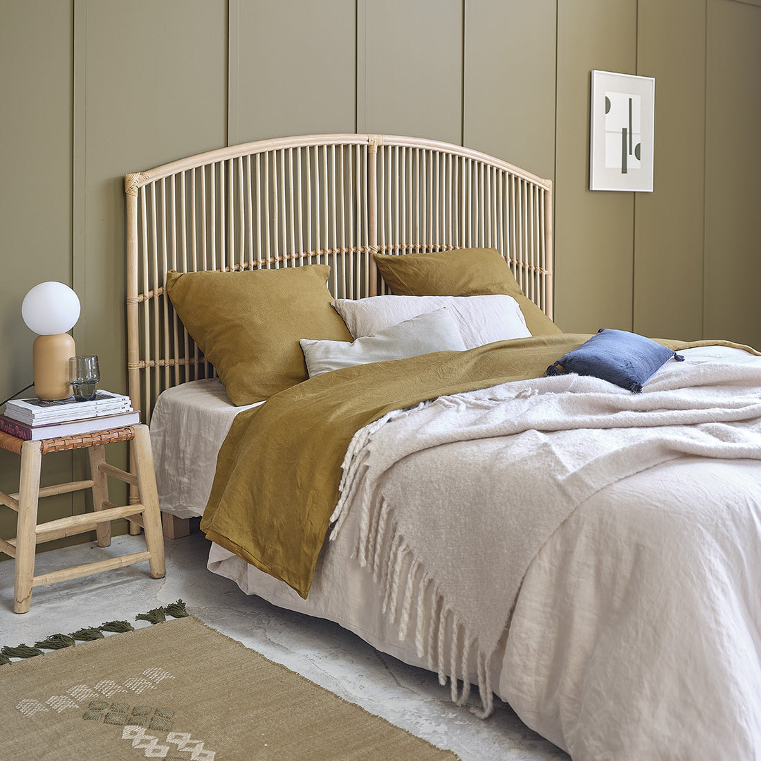 BOHO - Testiera in rattan 180 cm