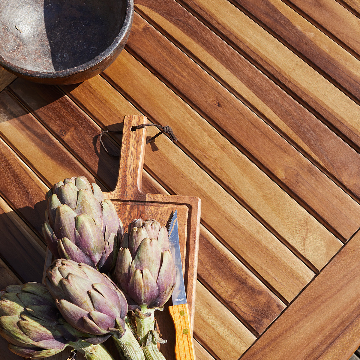 BALI - Ausziehbare Gartenmöbel aus geöltem Teakholz 4/8 Sitze