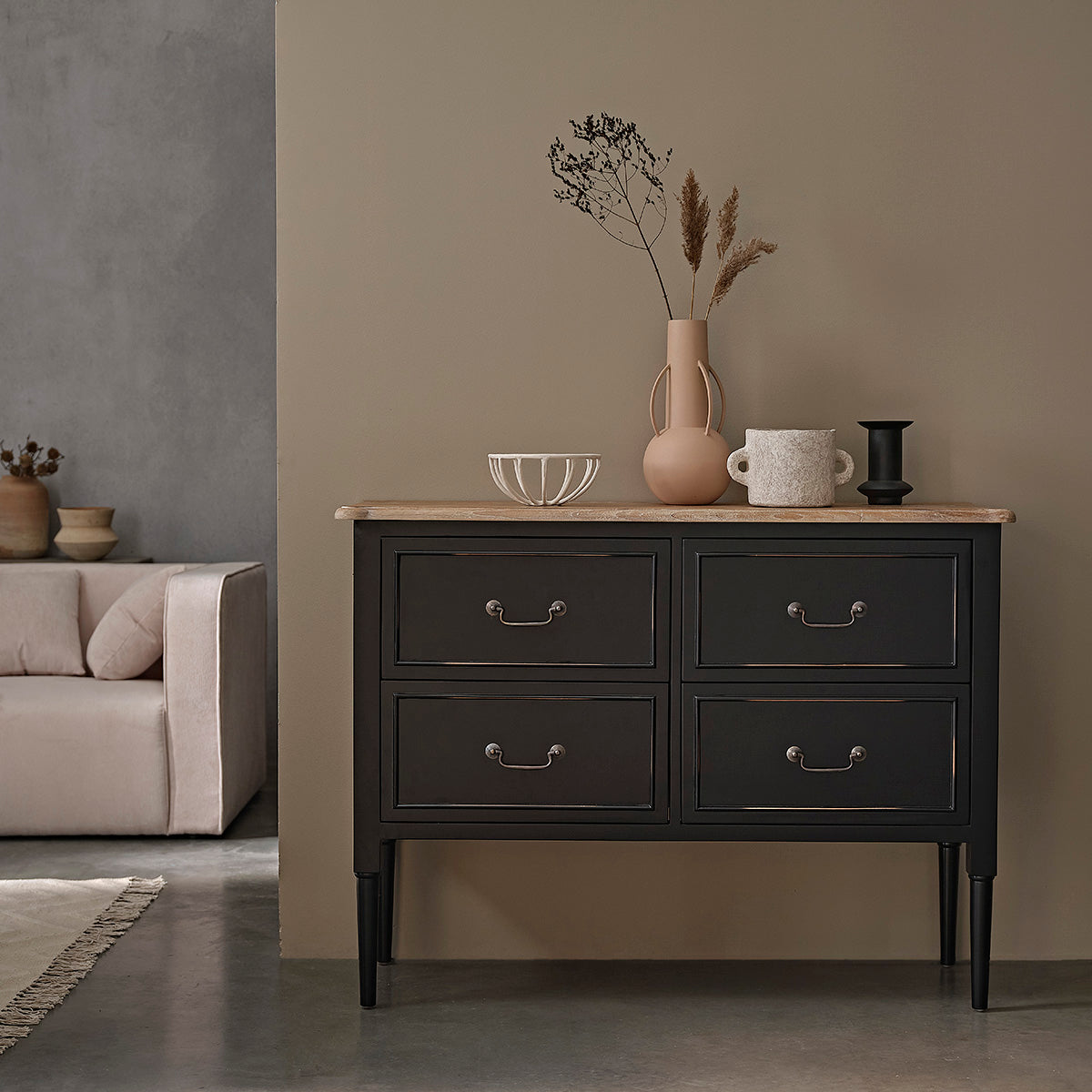 SOHO - Cassettiera in mogano massello 120 cm