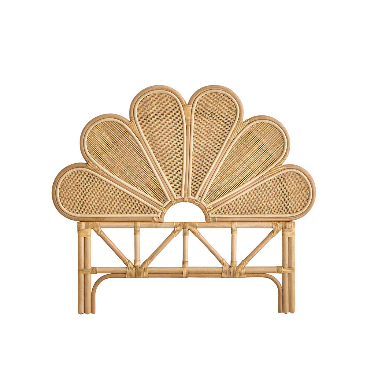 ROMY - Tête de lit en rotin et cannage 90 cm