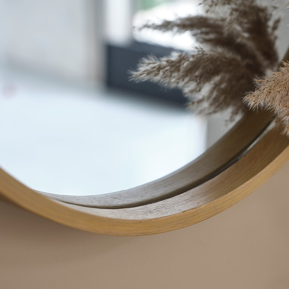 ERNEST - Specchio rotondo in rovere Ø 50 cm
