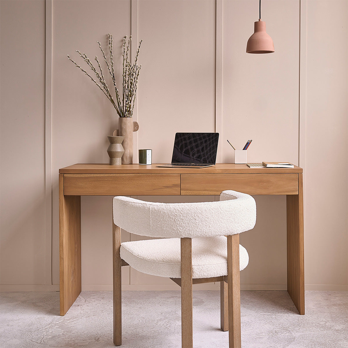 TRISTAN - Scrivania in teak massello 130 cm