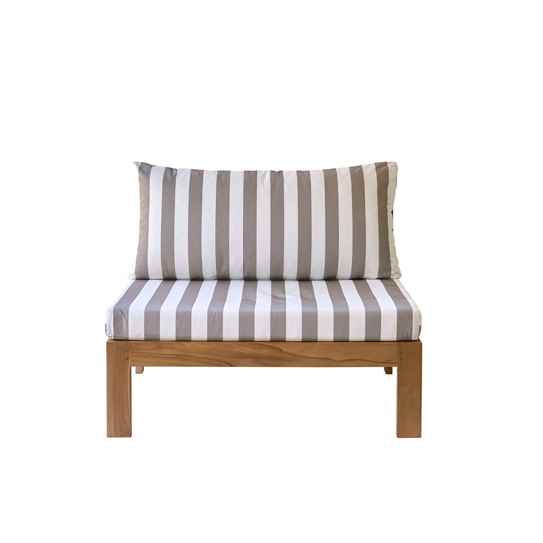 PALMA - Fauteuil de jardin en teck massif rayé