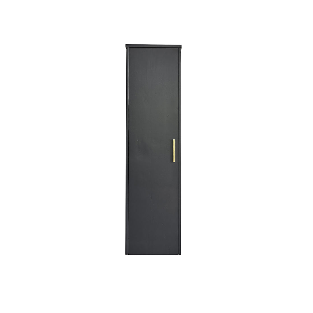 LUNA - schwarze Badezimmersäule aus Akazienholz 130 cm