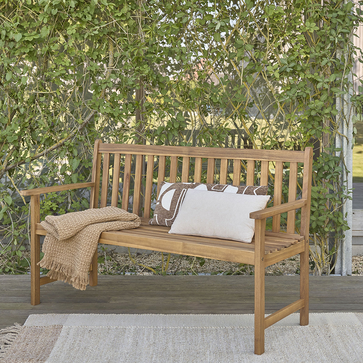 HANOÏ - Banc de jardin en acacia massif 150 cm