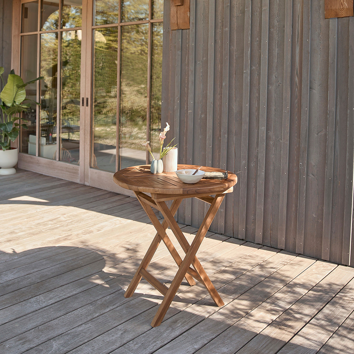 BALI - Gartenlounge aus geöltem Teakholz 2/4 pers.