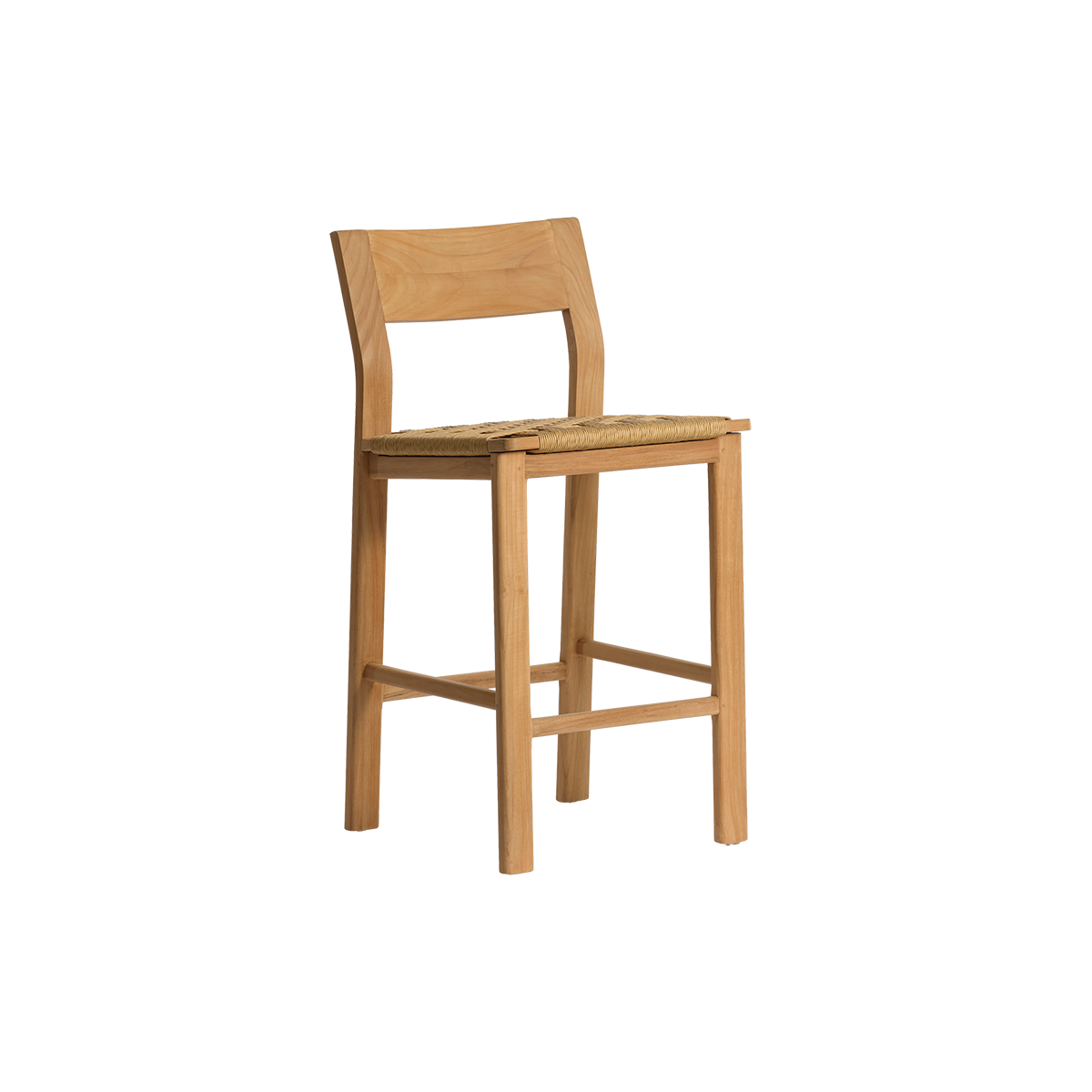 PIANA - Chaise de bar jardin en teck massif premium