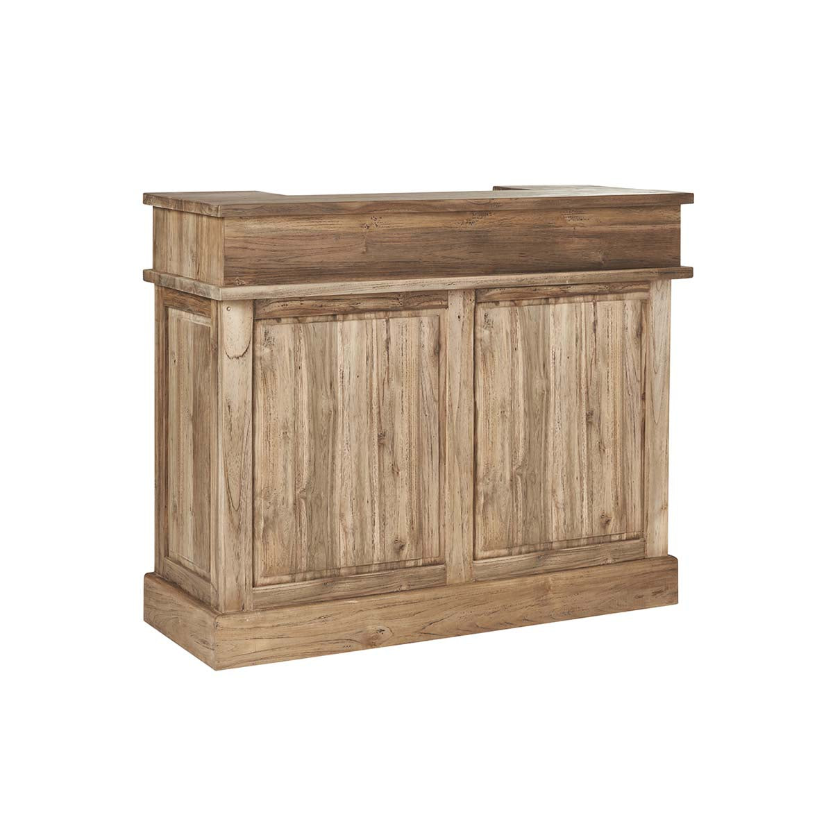 CARGO - Bar aus massivem recyceltem Teakholz 120 cm