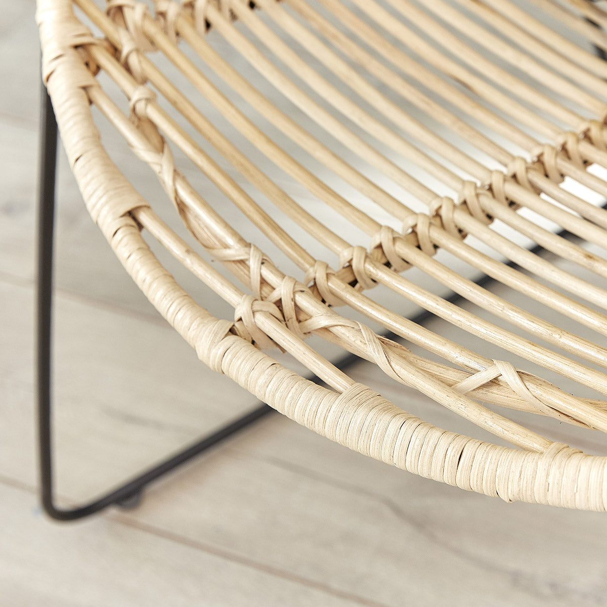 BOHEMA - Set di 2 sedie in rattan e metallo