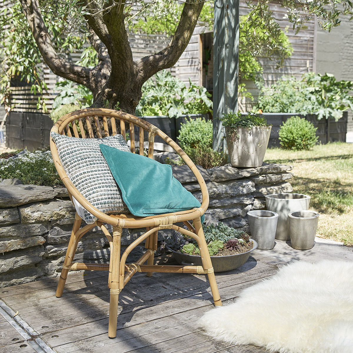 PAOLA - Lot de 2 fauteuils en rotin